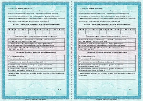 Медицинское заключение для водителей